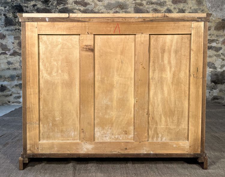 Ancien meuble de metier en chene a porte coulissante