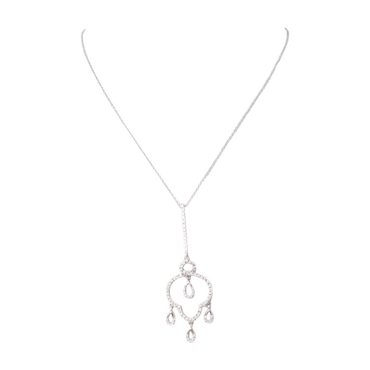 Collana in oro bianco e diamanti