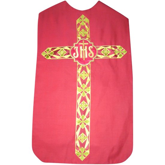 Chasuble in red ottoman period 1930 or 1940
