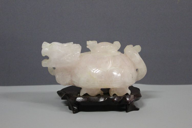 Schildkröte Aus Rosenquarz , China XX