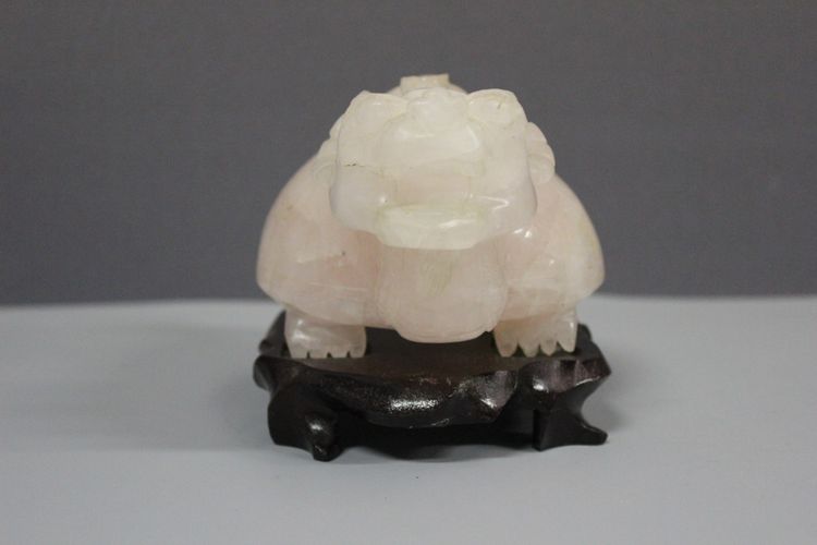 Schildkröte Aus Rosenquarz , China XX