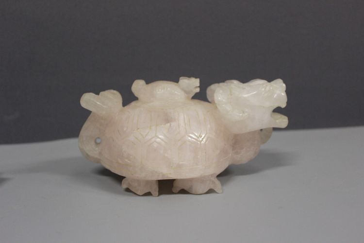 Schildkröte Aus Rosenquarz , China XX