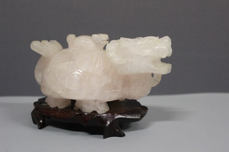 Schildkröte Aus Rosenquarz , China XX
