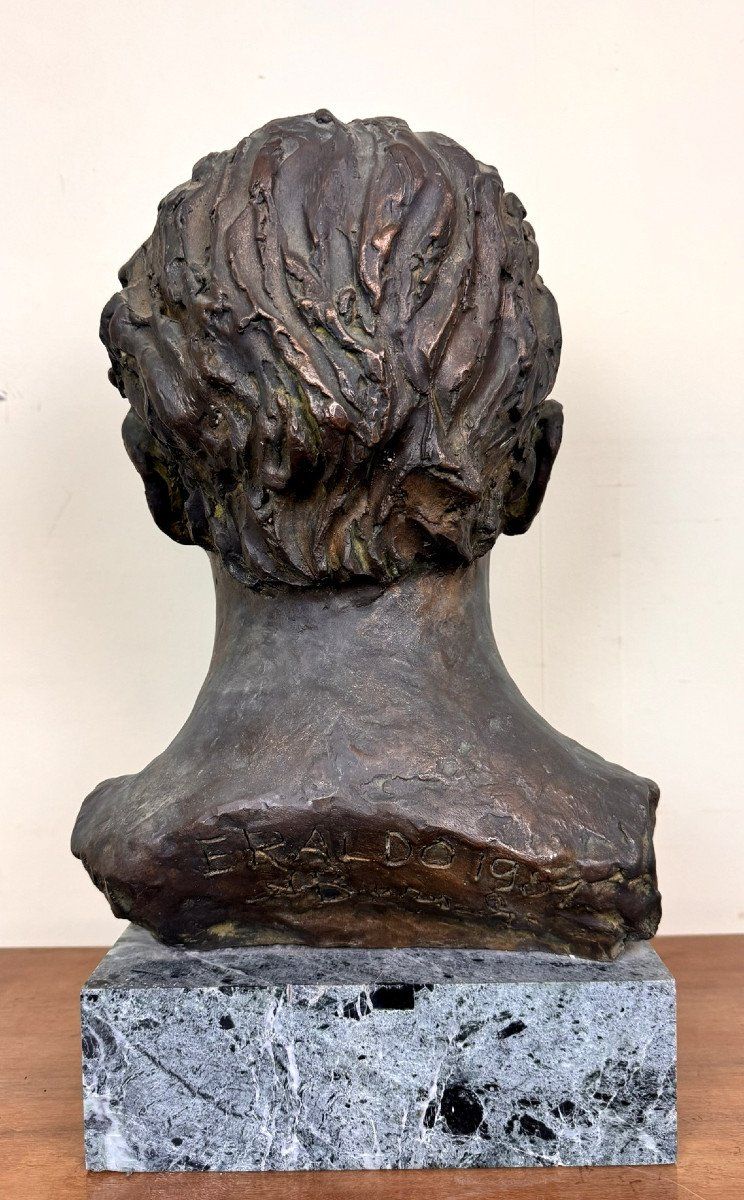 Important Bronze on Terrace Signed and Dated