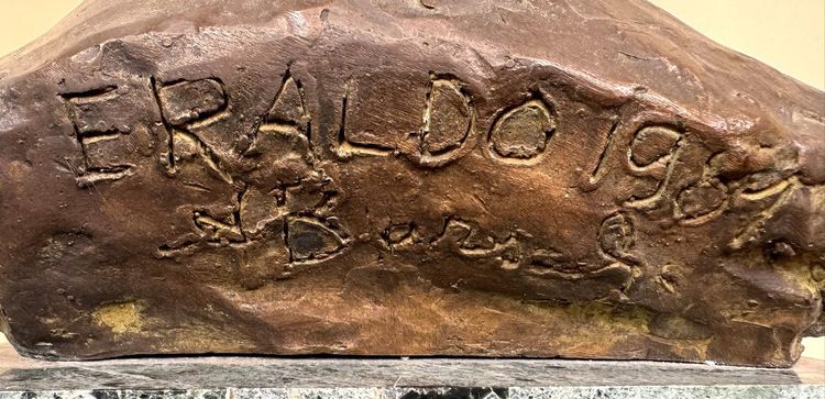 Important Bronze on Terrace Signed and Dated