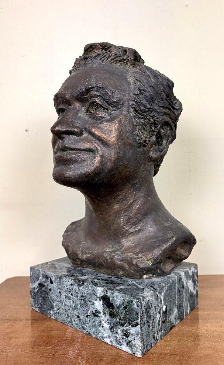 Important Bronze on Terrace Signed and Dated