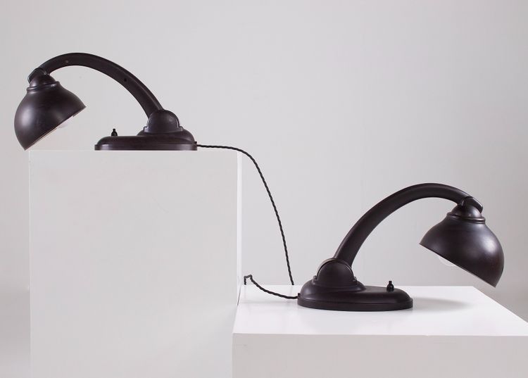 Paire de lampes Art Déco en bakélite.