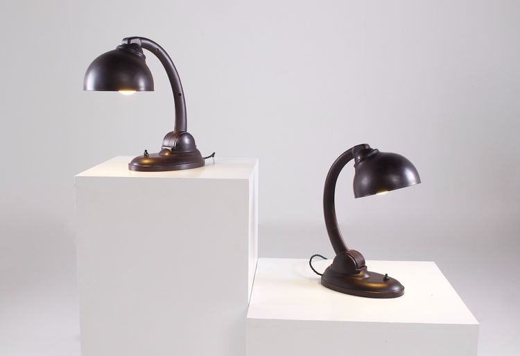 Paire de lampes Art Déco en bakélite.