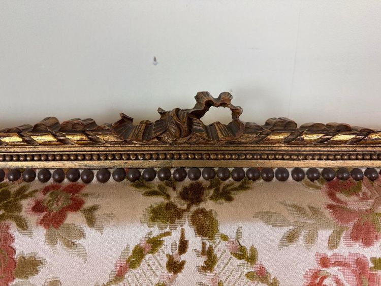 Banquette De Style Louis XVI En Bois Doré