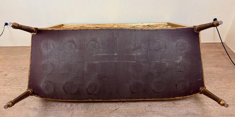 Banquette De Style Louis XVI En Bois Doré