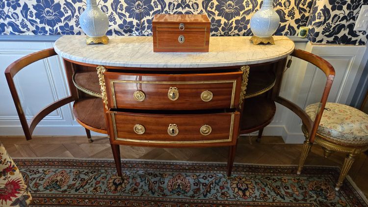 C.mauter, Large Commode Néoclassique Aux Attributs Des Sciences