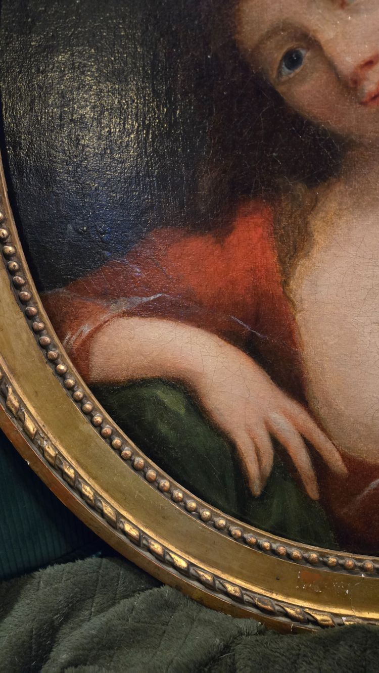 Huile sur Toile portrait intime d’une femme, XVIIIème
