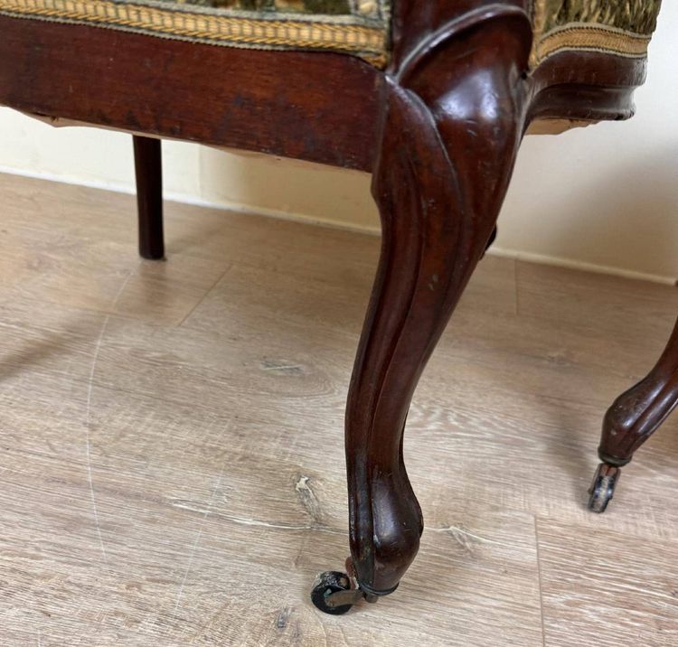 Pair Of Louis XV Style Mahogany Armchairs XIXth Century