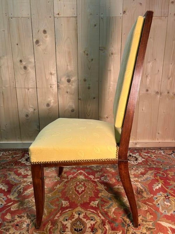 6 chaises en acajou  dans le goût Arbus 