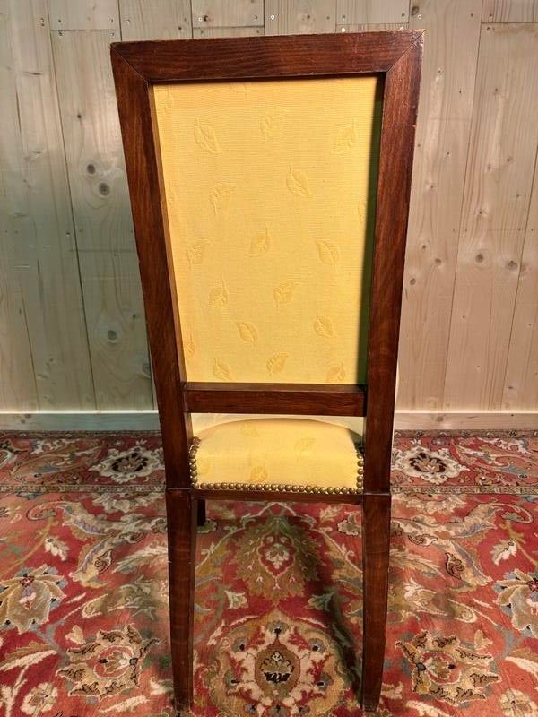 6 chaises en acajou  dans le goût Arbus 