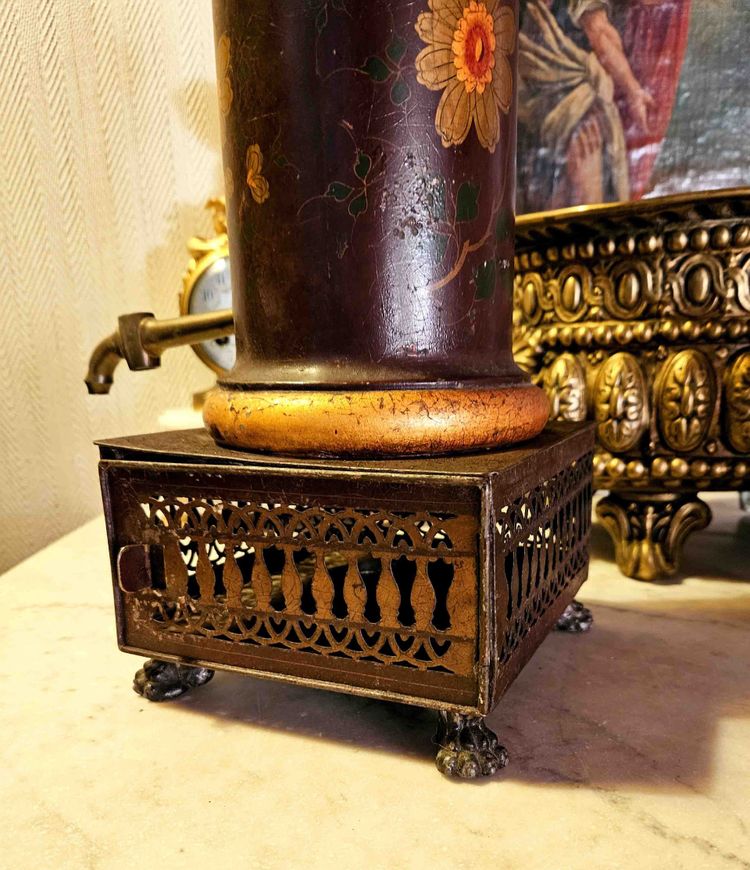 Fontaine à Thé En Tôle Peinte XIXème