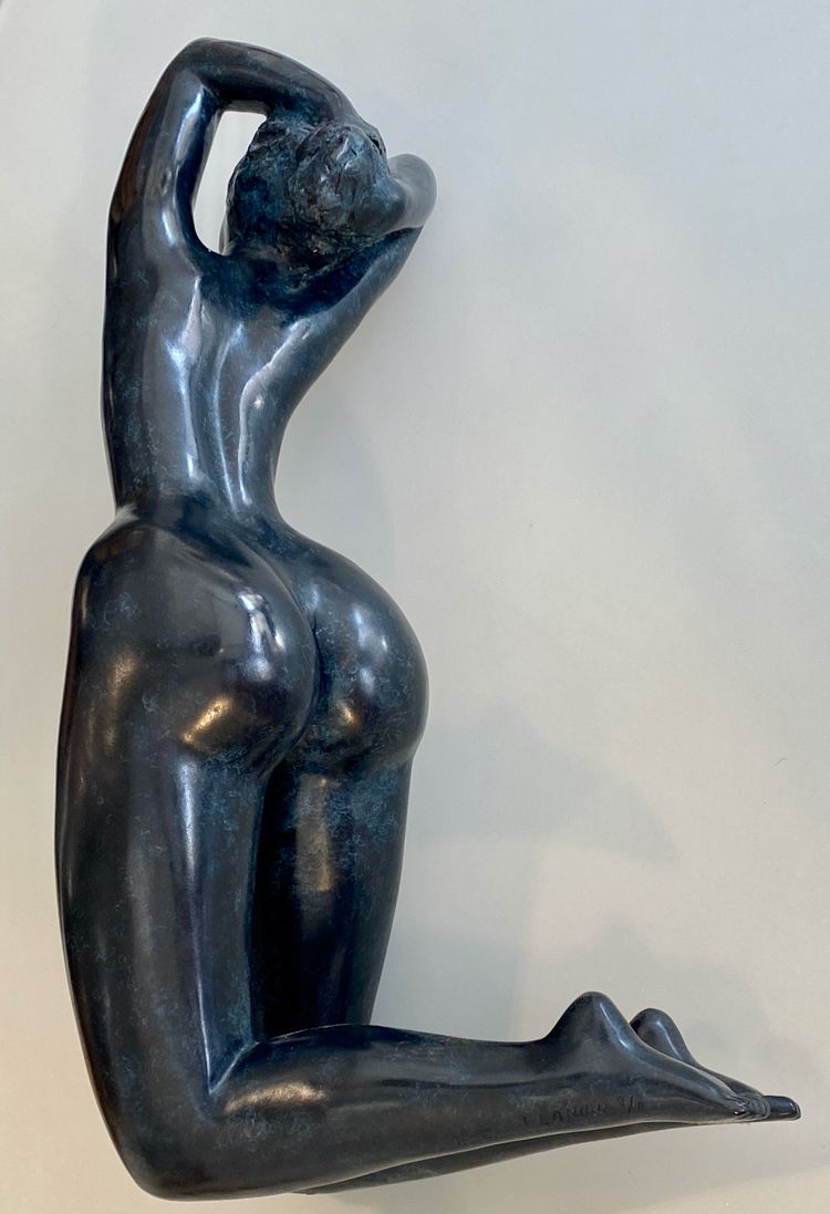 Jean LANIAU (1931) Nudo femminile Bronzo con patina blu Prova 2/8