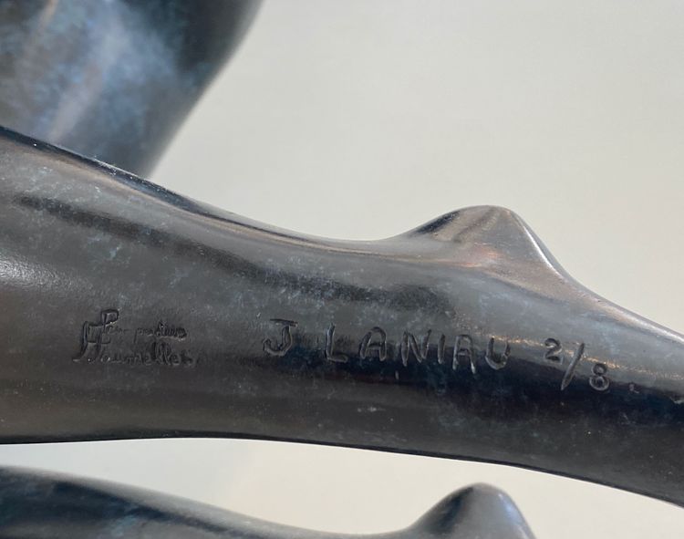 Jean LANIAU (1931) Nudo femminile Bronzo con patina blu Prova 2/8