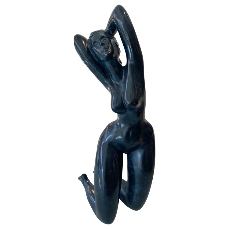 Jean LANIAU (1931) Nudo femminile Bronzo con patina blu Prova 2/8