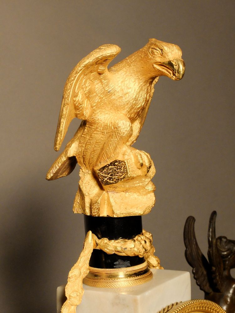 Louis XVI period portico clock with Egyptian figures