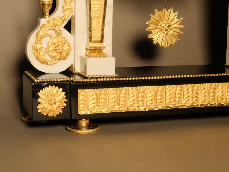 Louis XVI period portico clock with Egyptian figures