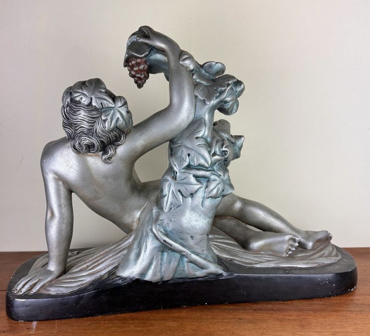 Clodion La Bacchante : Large Polychrome Plaster Sculpture Art Deco period