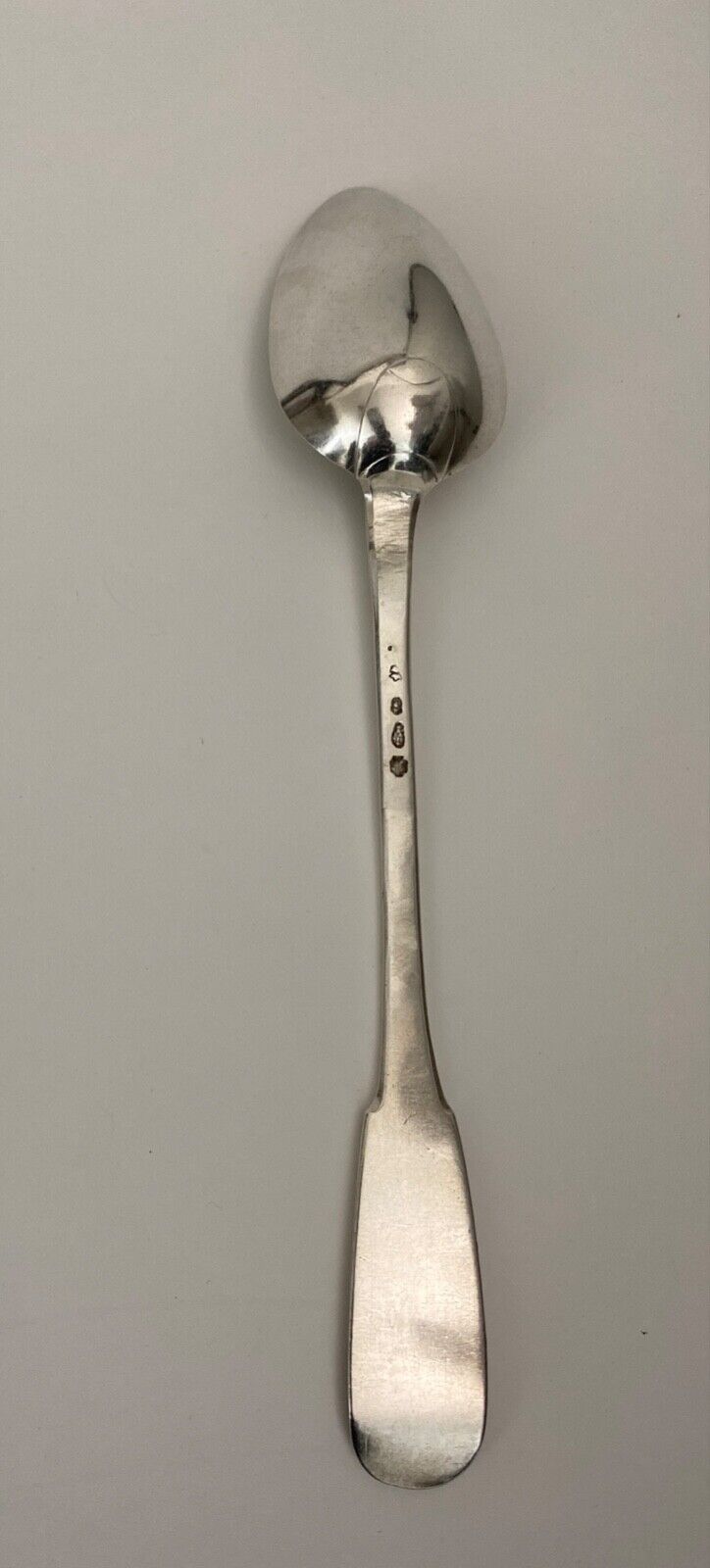 18th century silver stew spoon Fermiers généraux hallmarks
