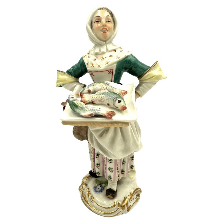 Meissen - Les Cris De Paris, Vendeuse De Poisson