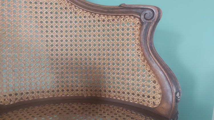 Beautiful Louis XV style caned office armchair