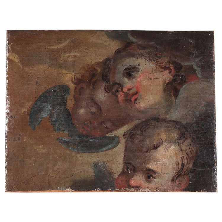 Tableau XVII ème, 3 Têtes d’anges