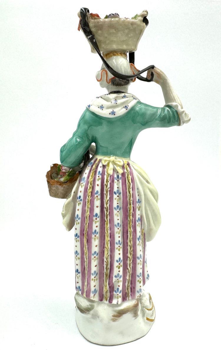 Meissen - Les Cris De Paris, negoziante con cestini