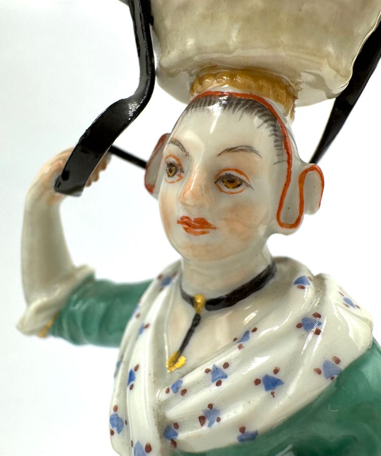 Meissen - Les Cris De Paris, negoziante con cestini