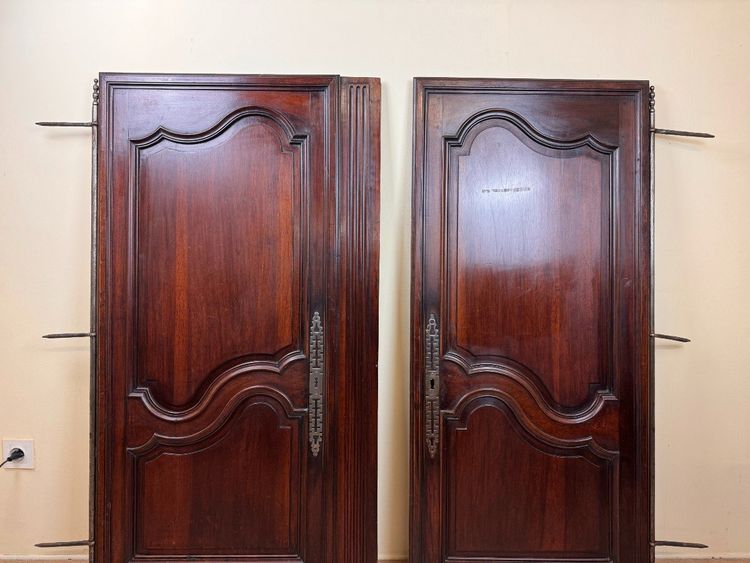 Coppia di porte in rovere in stile Luigi XV