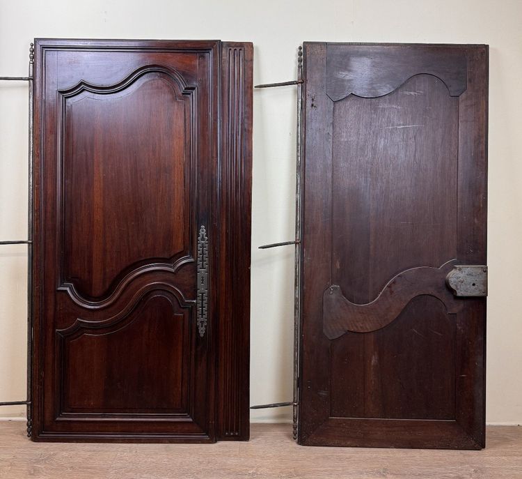 Coppia di porte in rovere in stile Luigi XV