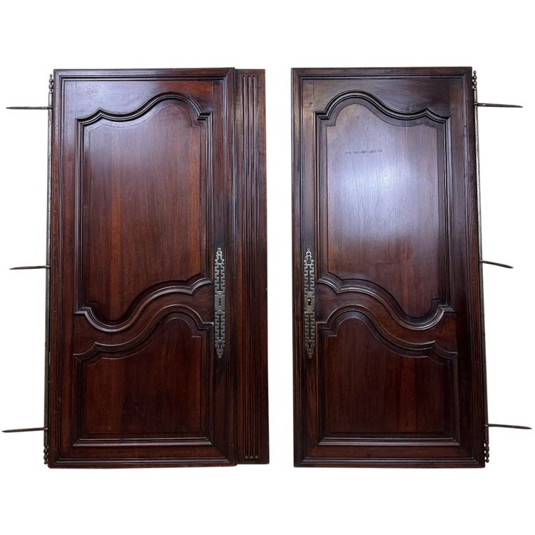 Coppia di porte in rovere in stile Luigi XV