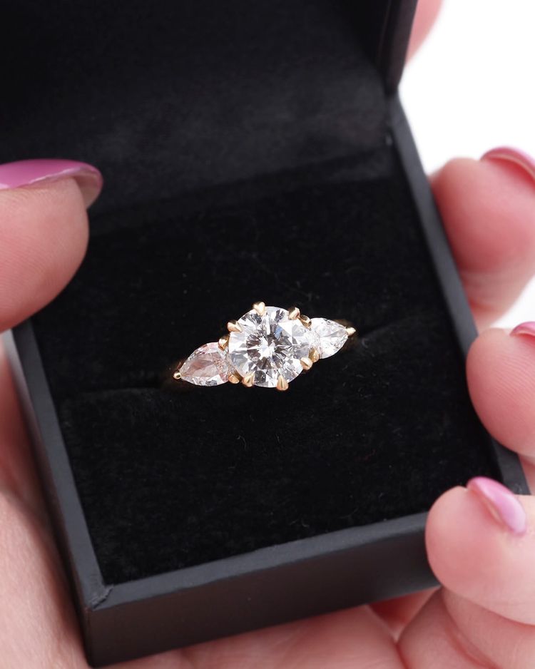 Diamantring 2.40 Ct In Gold 18 Karat, Verlobungsring Diamant 1.70 Ct, Vintage-Schmuckstück