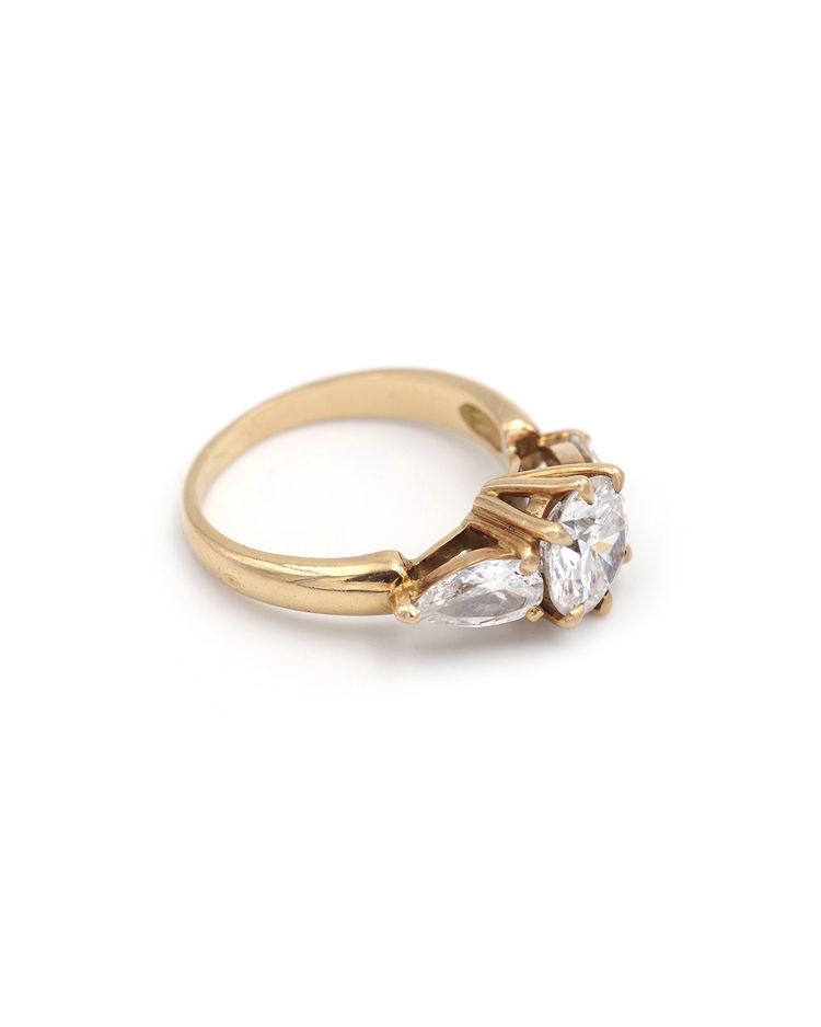 Diamantring 2.40 Ct In Gold 18 Karat, Verlobungsring Diamant 1.70 Ct, Vintage-Schmuckstück