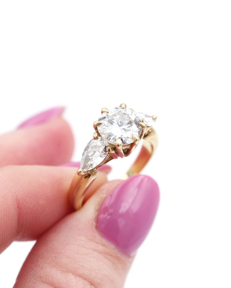 Diamantring 2.40 Ct In Gold 18 Karat, Verlobungsring Diamant 1.70 Ct, Vintage-Schmuckstück