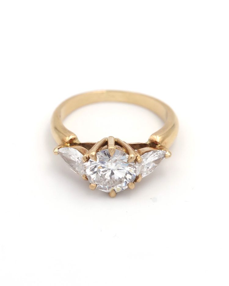 Diamantring 2.40 Ct In Gold 18 Karat, Verlobungsring Diamant 1.70 Ct, Vintage-Schmuckstück
