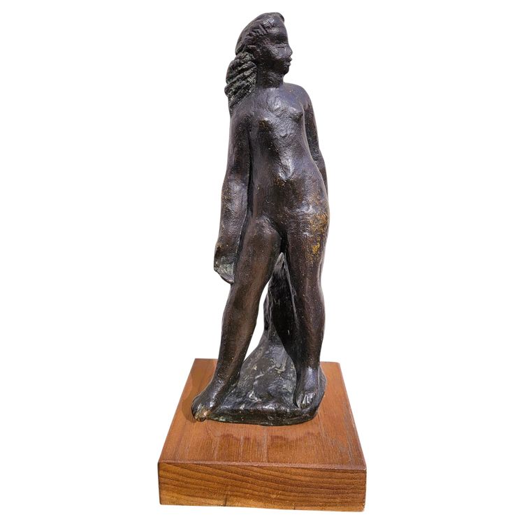G Kolbic, Donna nuda in bronzo, inizio XX secolo