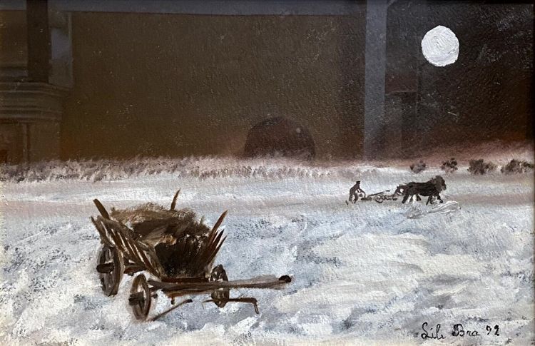 Lili Bra : Large Oil On Panel Signed And Dated Bottom Right