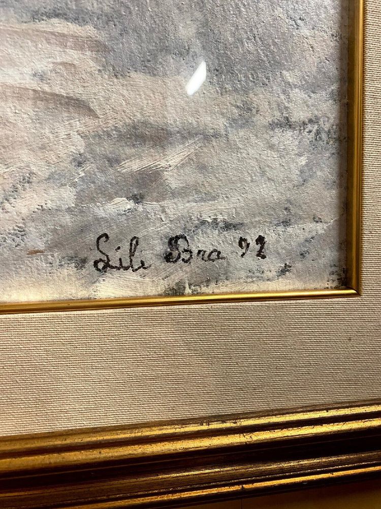 Lili Bra : Large Oil On Panel Signed And Dated Bottom Right