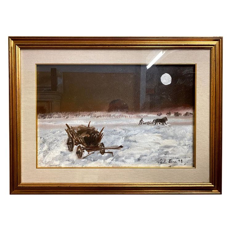 Lili Bra : Large Oil On Panel Signed And Dated Bottom Right