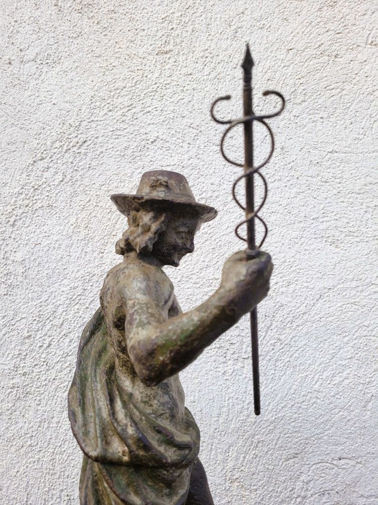 Cast Iron Mercury Statue