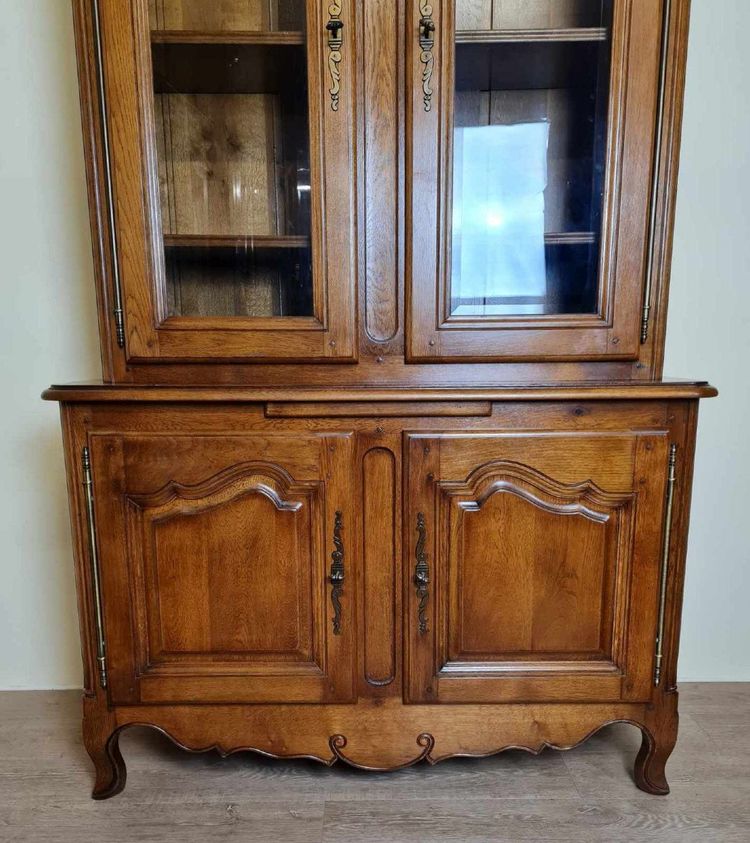 Libreria rustica d'epoca in legno massiccio del XX secolo