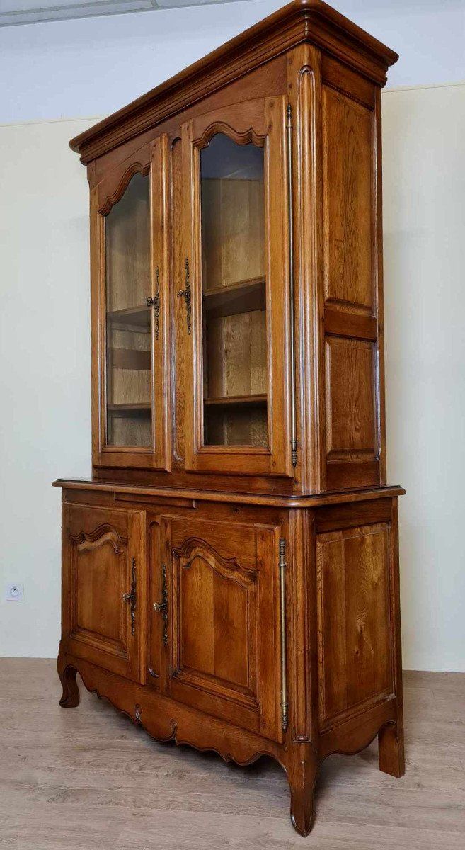 Libreria rustica d'epoca in legno massiccio del XX secolo