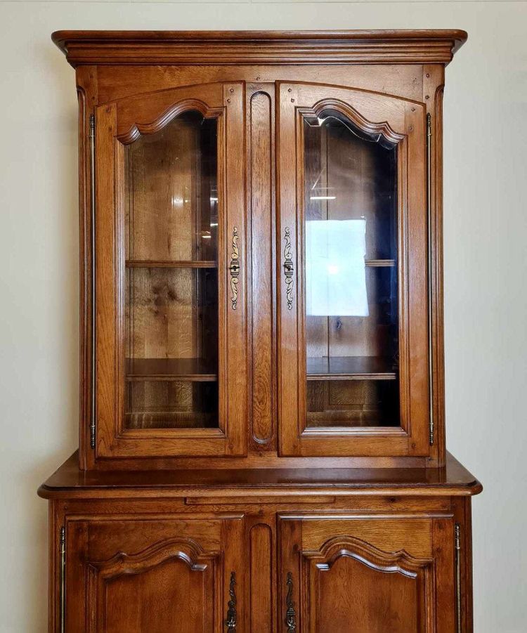 Libreria rustica d'epoca in legno massiccio del XX secolo