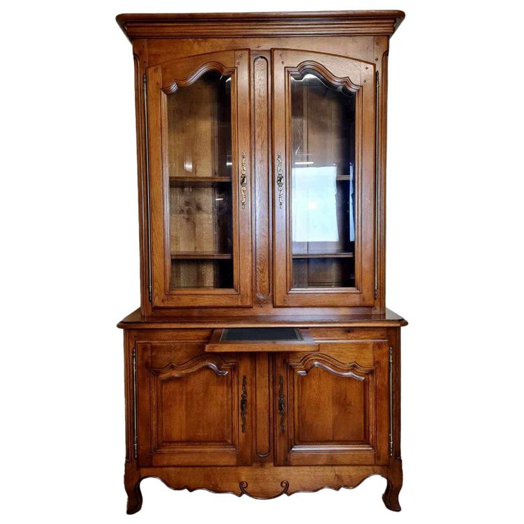 Libreria rustica d'epoca in legno massiccio del XX secolo