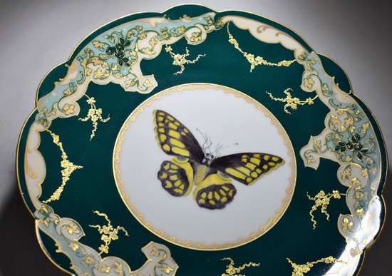 Beautiful Limoges Porcelain Plate. Late 19th