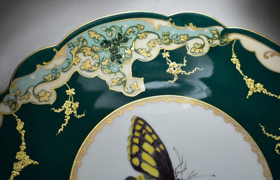 Beautiful Limoges Porcelain Plate. Late 19th